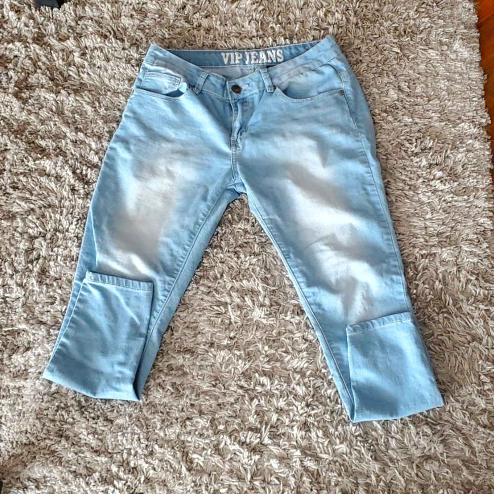 Light wash denim jeans